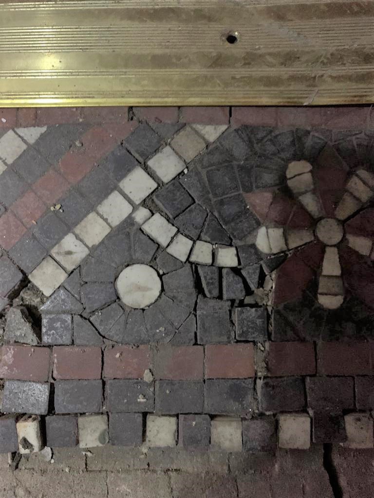Tessera Mosaic Floor Before Repair Lace Market Nottingham City