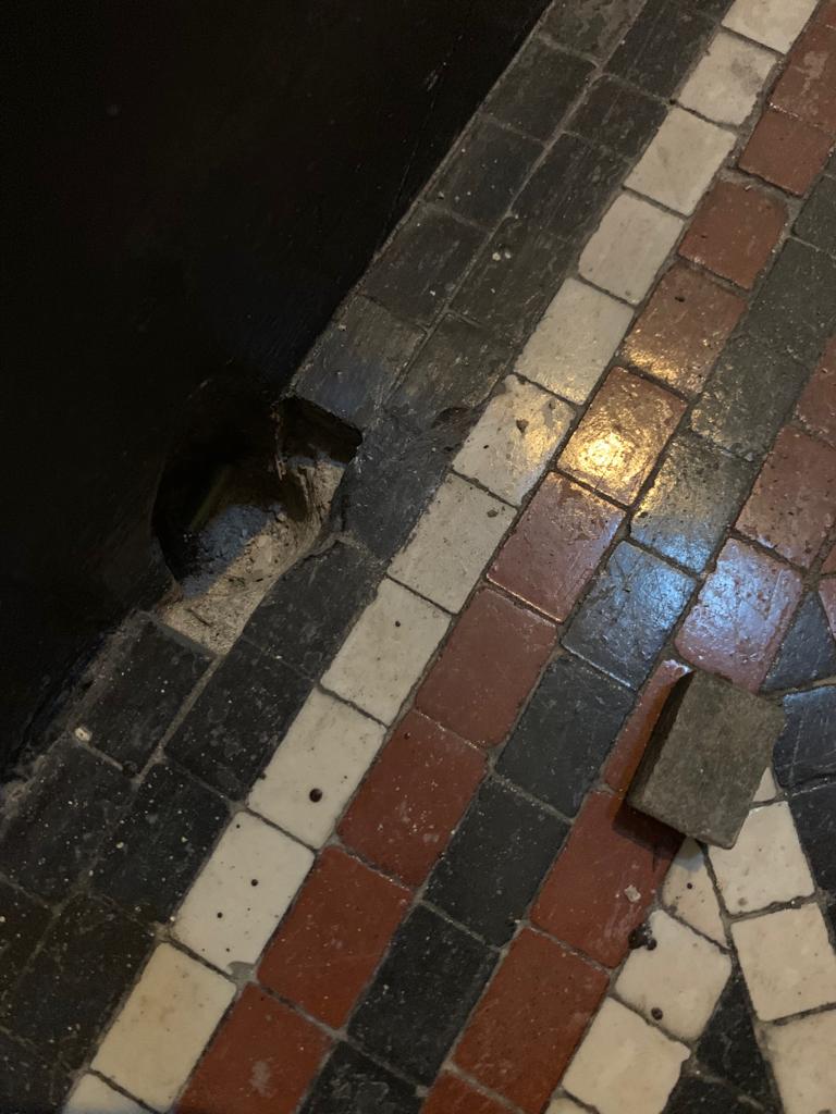 Tessera Mosaic Floor Before Repair Lace Market Nottingham City