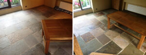 Sandstone Flagstone Floor Before and After Cleaning Newark