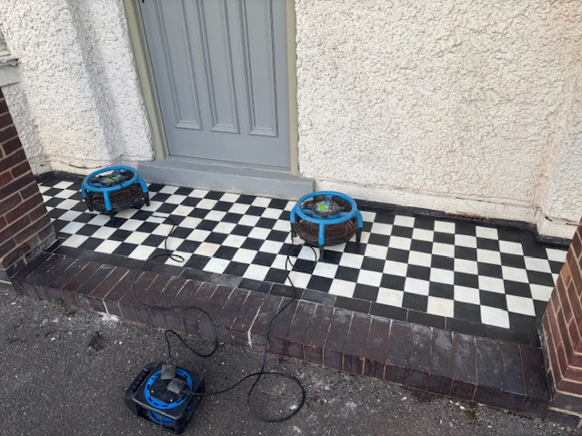 Edwardian Chequered Porch Tiling After Restoration West Bridgford